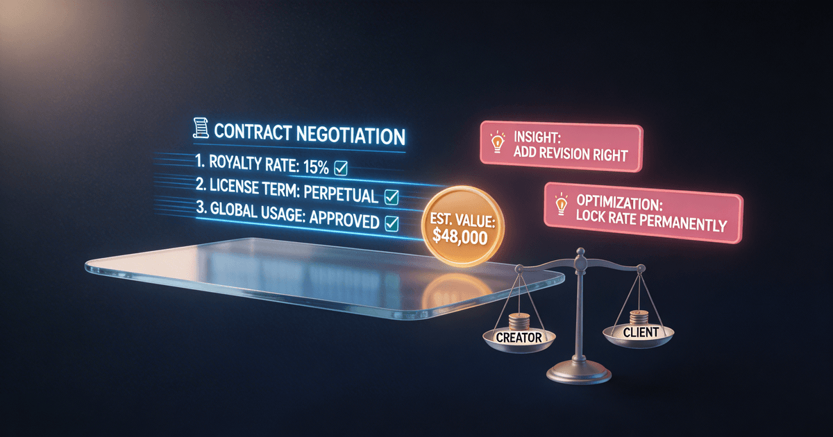Illustration for How to Use AI to Negotiate Better Brand Deals as a Creator