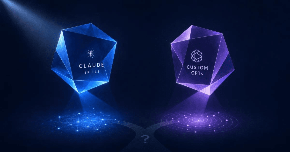 Illustration for Claude Skills vs Custom GPTs for Creators: 2026 Comparison
