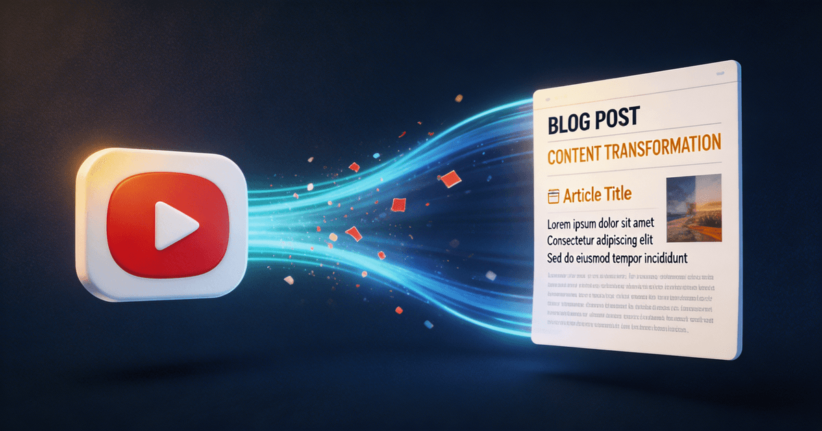 Illustration for How to Use AI to Repurpose YouTube Videos into Blog Posts