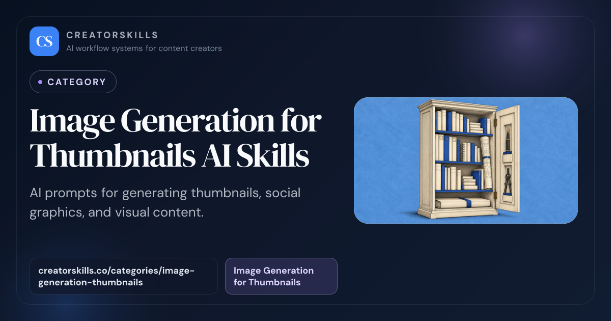Image Generation for Thumbnails AI Skills | CreatorSkills