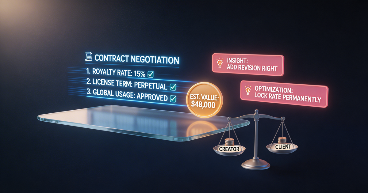 Illustration for How to Use AI to Negotiate Better Brand Deals as a Creator