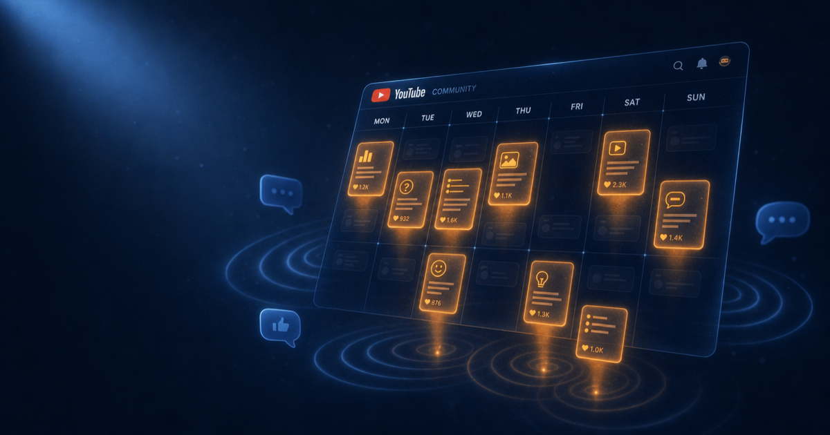 Illustration for Community Post Calendar: 90 Days of YouTube Community Tab Posts, Ready to Paste
