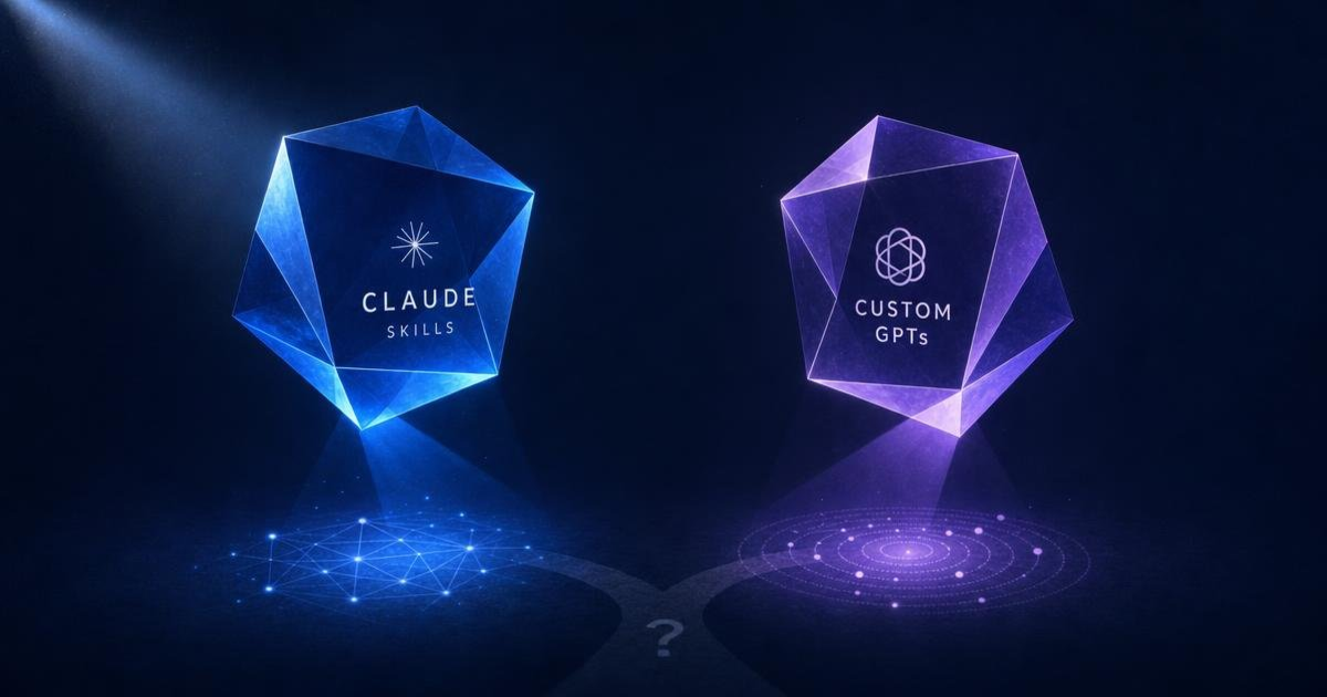 Illustration for Claude Skills vs Custom GPTs for Creators: 2026 Comparison