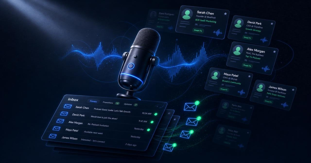 Illustration for How to Book Better Podcast Guests with AI: The Podcast Guest Booking System