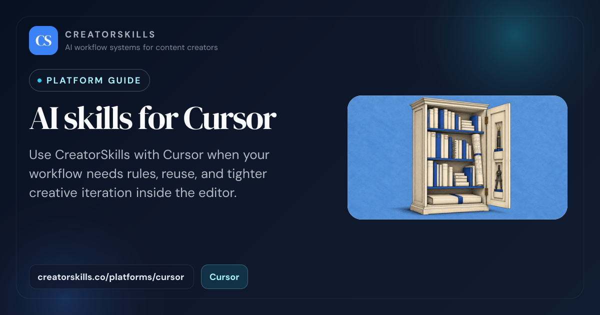 Cursor AI Skills & .mdc Rules for Creators | CreatorSkills
