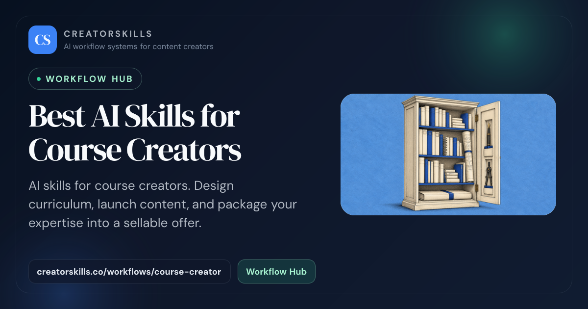 Best AI Skills for Course Creators | CreatorSkills